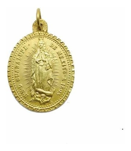 Medalla Oro 14k Virgen De Guadalupe #1294 Bautizó Comunión