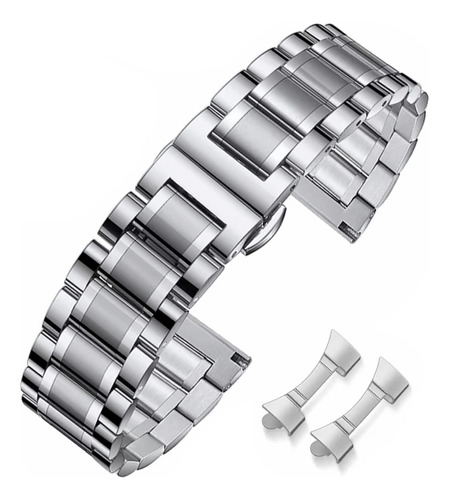 Correa De Reloj Heyozury Metal De Acero Inoxidable De 20 Mm