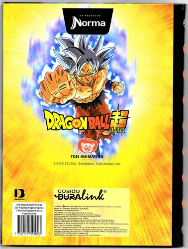 Cuaderno Mediano Dragon Ball Super Goku Ultrainstinto 100hoj | MercadoLibre Cuaderno Mediano Dragon Ball Super Goku Ultrainstinto 100hoj | MercadoLibre