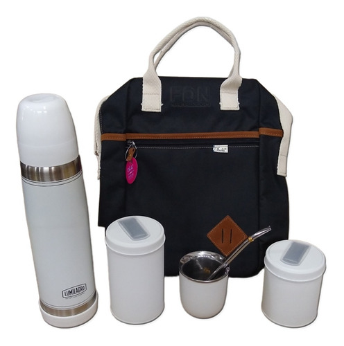 Set Premium 1 - T Blanco + Mate + 340 + Latas + Bolso - Fdn