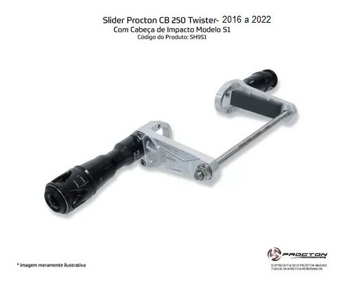 Slider Procton Racing Modelo S1 Cb Twister 250 2016 A 2022