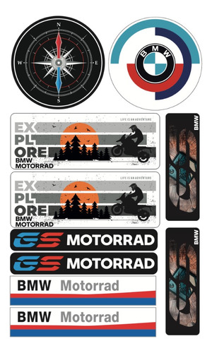 Set Stickers Bmw Gs Para Personaliza Tu Moto Y Equipo 06