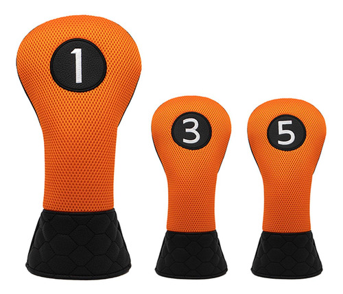 Funda Para Cabeza De Madera De Golf, Funda 1 3 5 Naranja