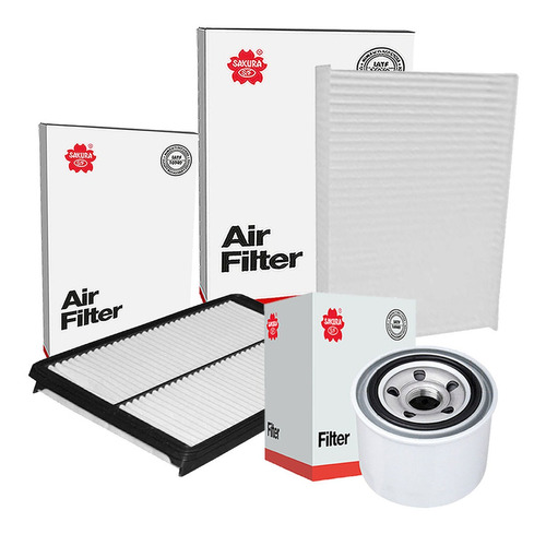 Kit Filtros Aceite Aire Cabina P/ Hyundai Santa Fe 2.0l 2017