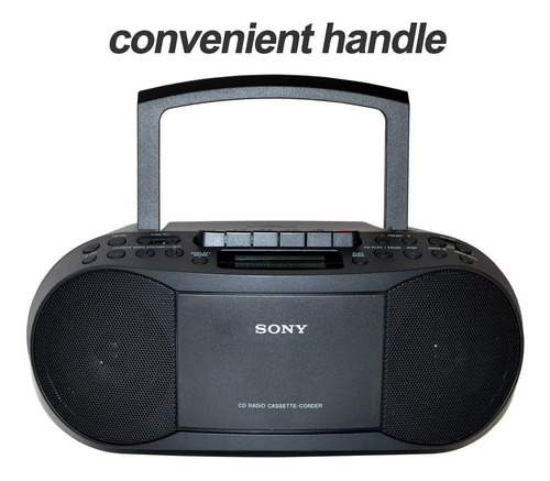 Jugador De Cd Portátil Sony Boombox Con Reproductor De Cinta