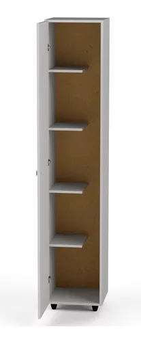 Despensero Escobero Armado - Armario Organizador Melamina - 1 Puerta 5  Estantes 180x40cm - Muebles Económicos - $ 76.389,12