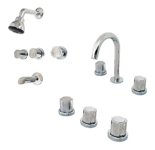 Imagen 5 de 10 de Juego Baño Completo Vanitory Grifería Sanitarios Accesorios