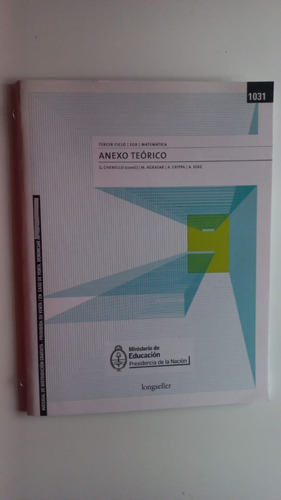 Tercer Ciclo Egb Matemática Anexo Teórico Longseller 2011