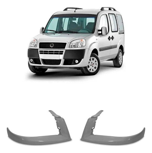 Friso Moldura Farol Doblo 2009 2010 2011 2012 2013 Cinza Par