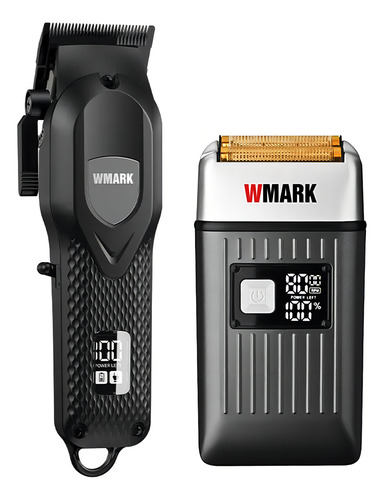 Kit Maquina De Corta Cabelo Wmark Ng 119 + Barbeador Ng 996