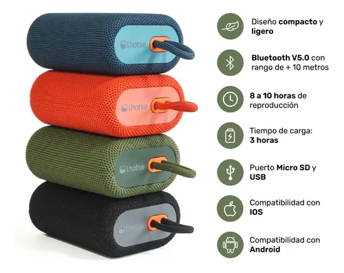 Pack Smartwatch Lhotse Vibe 05 Black + Parlante Azul Azul Azul