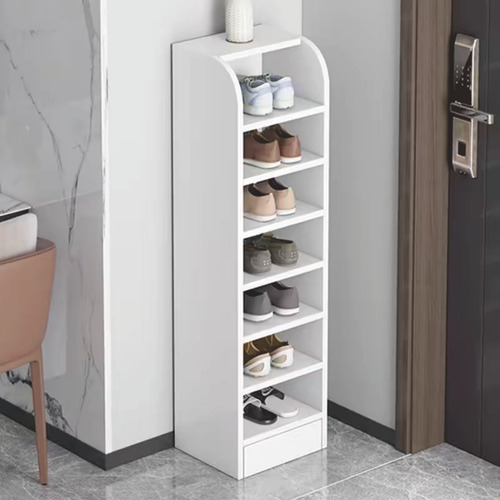 Zapatera Blanca De 8 Niveles, Moderno Pequeña Y Minimalista
