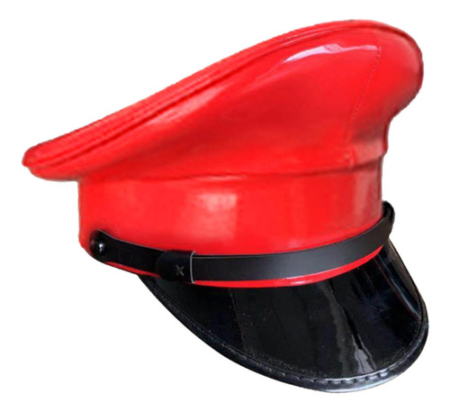 Sombrero De Capitán Props Estilo Alemán Pu Cuero Ejército