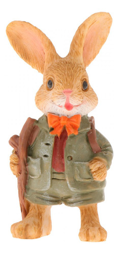 4 Estatua De Animales En Miniatura, Conejo Explorador