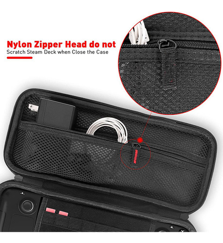 Funda Steam Deck De Nailon Eva A Prueba De Golpes E Impermea