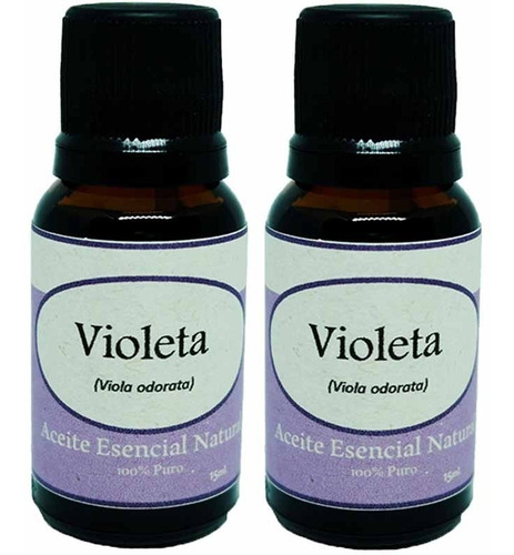 2 Aceites Esenciales Violeta Puro Natural 15 Ml Envío Gratis