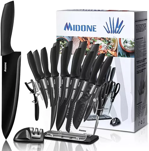 Set De Cuchillos Midone De Cocina 17 Piezas Acero Inoxidable