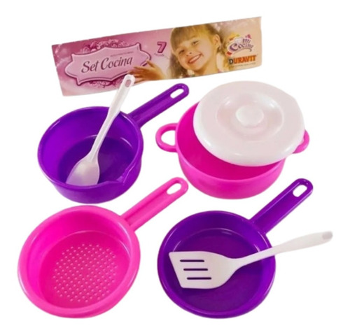 Set De Cocina Sarten Olla Colador Juguete Duravit La Plata