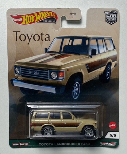 Hot Wheels Premium Toyota 5/5 - Toyota Landcruiser Fj60 Color Beige Con Cafe