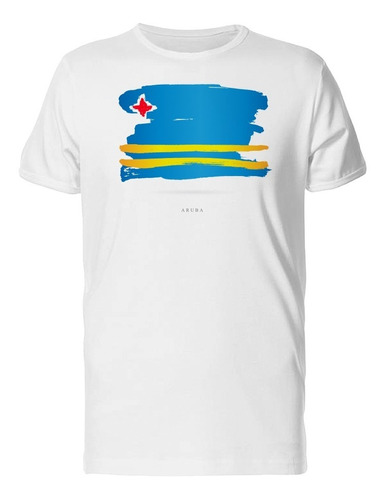 Bandera De Aruba En Estilo Pincel Camiseta De Hombre