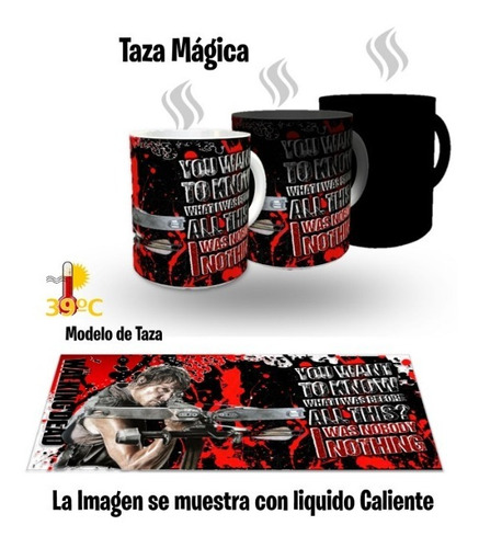 Taza Magica De Ceramica 320 Ml,  Daryl Walking Dead