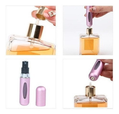 8 Frascos De Perfume De 5 Ml Que Se Pueden Rellenar