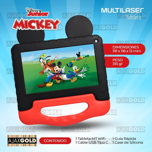 Imagen 2 de 10 de Tablet Con Funda Disney Niños 32gb 2gb Android 11 Outlet