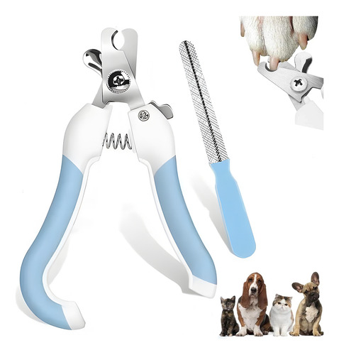 Kit Cuidado Para Mascota Corta Uñas Lima De Acero Inoxidable