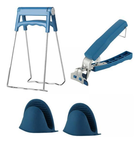 3 Soportes Compatible Con Ollas Resistentes Al Calor Azul