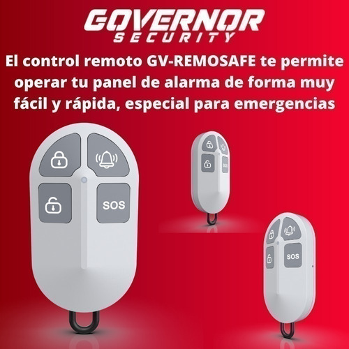 Panel De Alarma Gv-safe300 Kit-15 Blanco Con Sensor De Humo