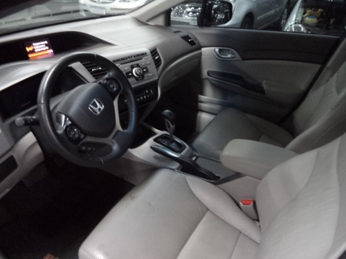 Honda Civic Lxs 1.8 16v Flex Autom Completo Couro 2014 Preto