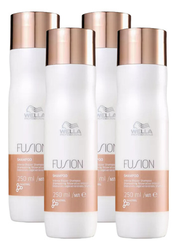 Wella Kit Fusion Restauração Shampoo 250ml (4 Unidades)