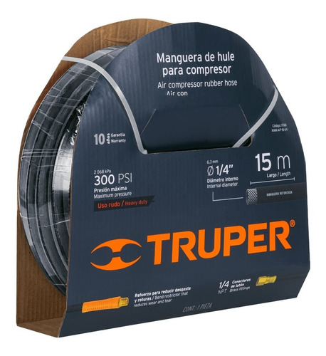 Manguera Para Compresor De Aire 15m 300psi Truper 17081