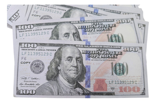 100 Billetes Didactico Utileria 100 Dolares P Lanza Billetes