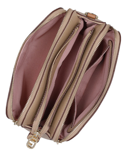 Bolsa Tiracolo Luz Da Lua Bella Média Couro Genuino 10006111 Cor Frappé