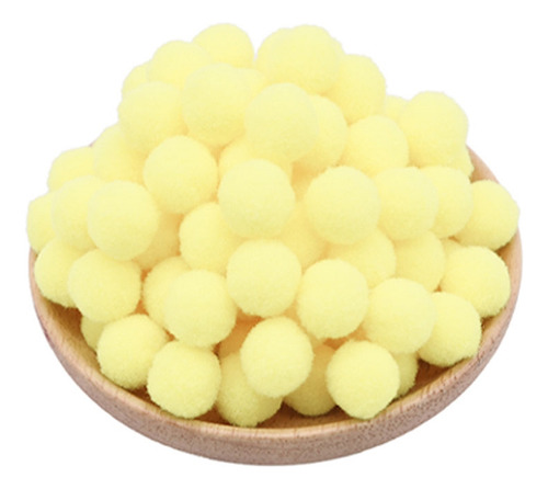 1000 Mini Pompom Bolinha 8mm Ro.141007 Cores Cor Amarelo Bb 001