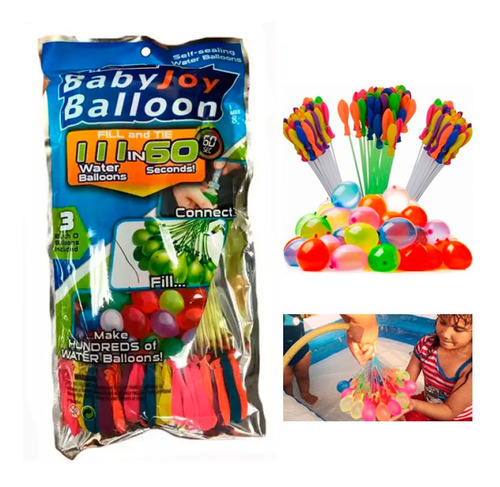 111 Globos Bombas De Agua En 60 Seg Recargador Magic Balloon
