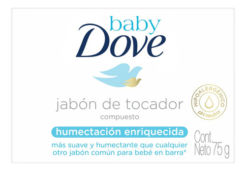 Jabón en barra Baby Dove Humectación Enriquecida 75 g