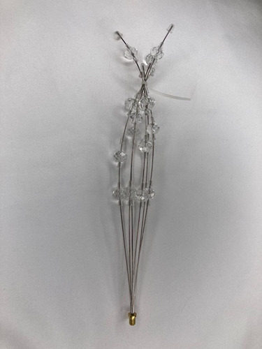 Pendente Retangular Cristal Flor Dente Leão Dourado/cromado Estrutura Dourado