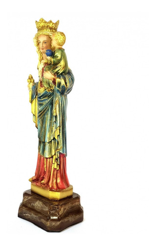 Imagem 3 de 7 de Imagem Escultura Nossa Senhora De Paris Policromada 28cm