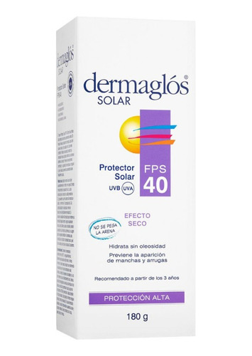 Dermaglos Protector Solar En Crema Fps 40 180gr 