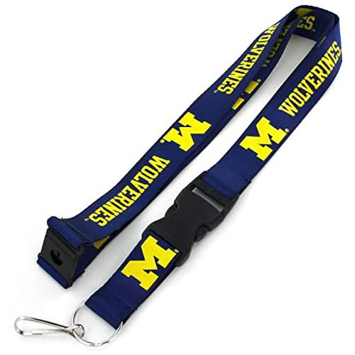 Lanyard Del Equipo Ncaa Michigan Wolverines, Amarillo