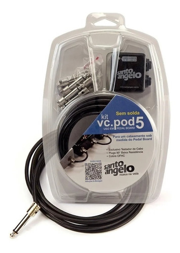 Kit De Cabos Santo Angelo Vc Pod Sem Solda Pedal 10 Plugs