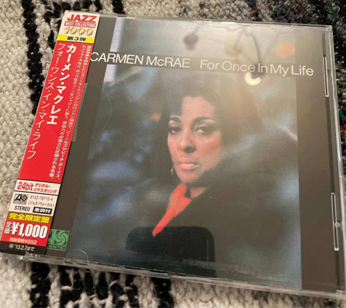 Cd Carmen Mcrae For Once In My Life