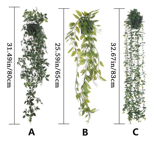 Plantas Colgantes Artificiales Con Maceta, Enredaderas Colga