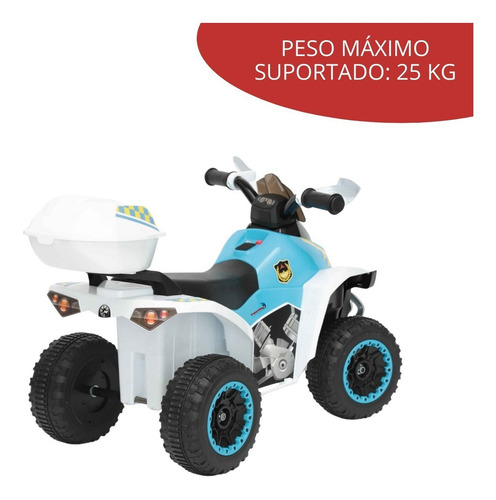 Mini Quadriciclo Moto Elétrica Infantil Importway Policia