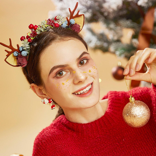 Tt Etiqueta Engomada Del Brillo De La Cara De Navidad