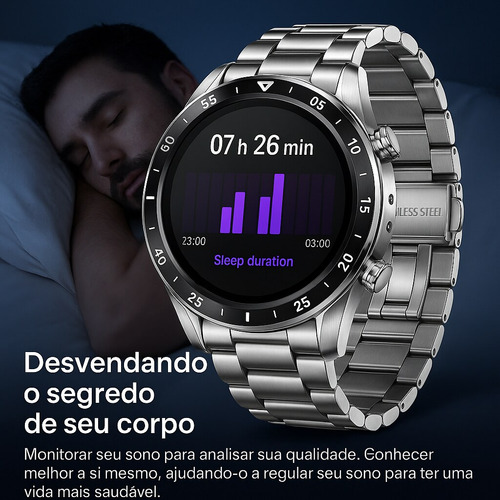 Relógios Inteligente Prata Smartwatches Resistente Bluetooth Prata Prata Prata