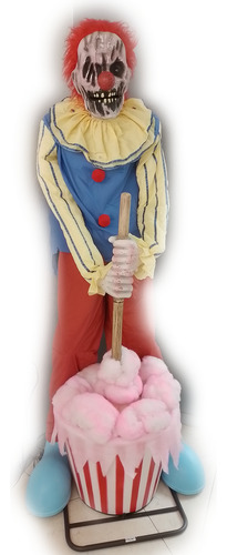 Animatronico Cotton Candy Dan Payaso Spirit Halloween (Usado)