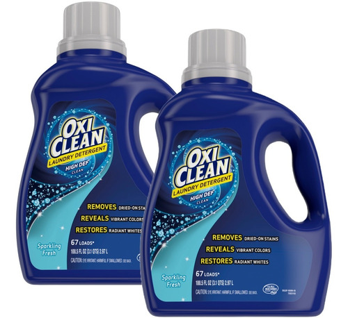 Oxiclean 2 Pack Detergente Líquido Para Ropa 100.5 Oz.